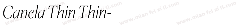 Canela Thin Thin字体转换